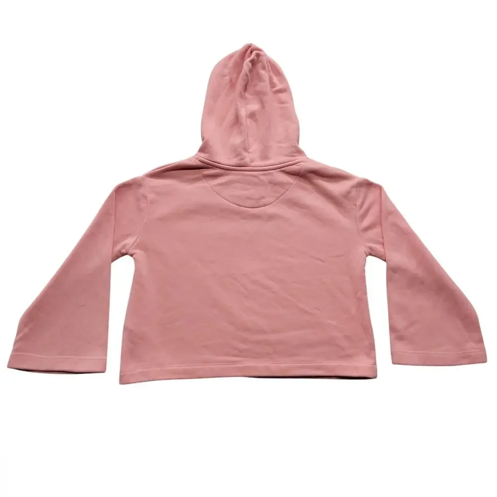 Levi’s Girls Pink Floral Logo Hoodie Size M 10-12 Wide Sleeve Pullover